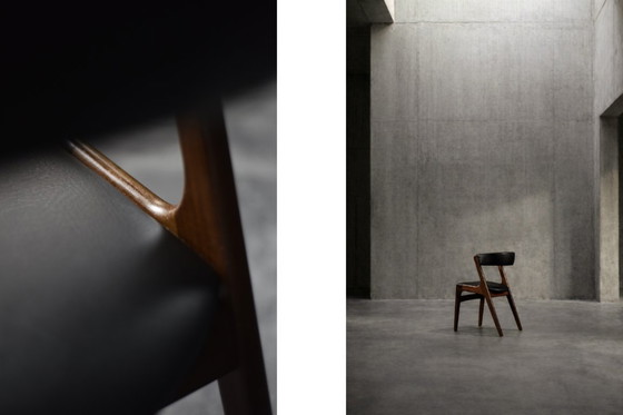 Image 1 of Vintage Mid-Century Danish Modern Teak Office Chair Model Fire by Kai Kristiansen for Schou Andersen Møbelfabrik, 1960s