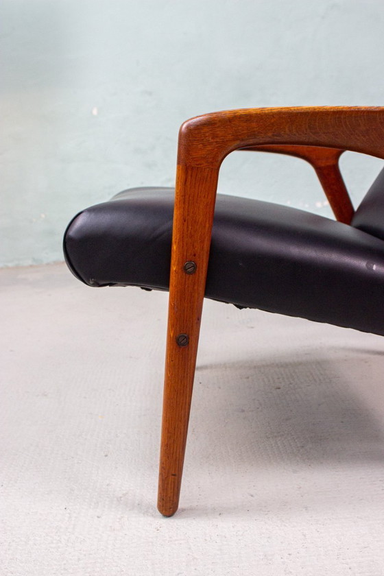 Image 1 of Fauteuil vintage Yngve Ekström, style Easy Chair, en chêne, milieu du siècle, années 60