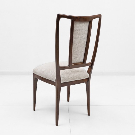 Image 1 of Set of 8 Osvaldo Borsani Mid-Century Modern Italian Bouclè Dining Chairs, 50s