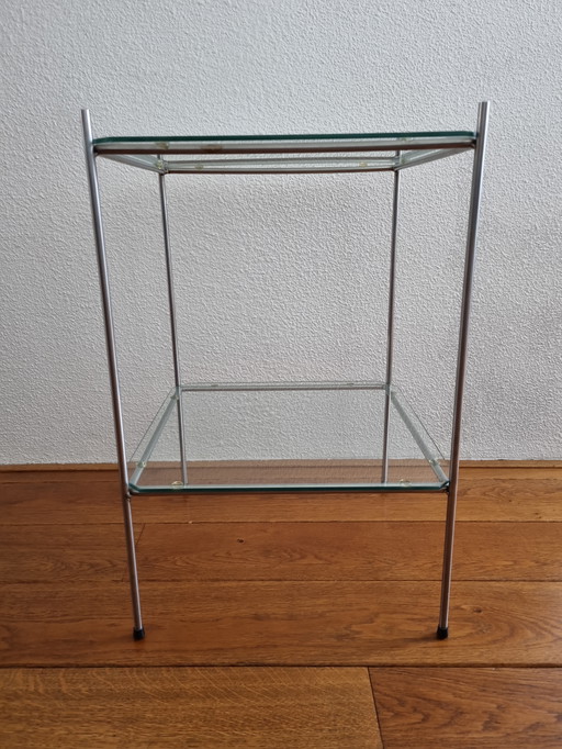 Glass side table