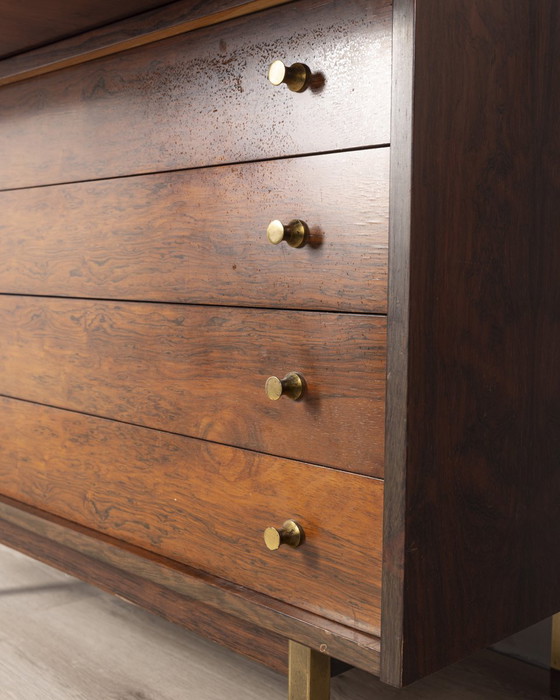 Image 1 of Buffet secret en bois vintage des années 1960 design G.Frattini pour Bernini