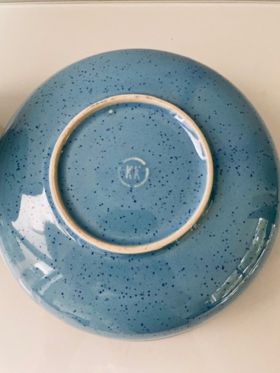 Image 1 of Kultakeramiikka Finland tray set blue/white (5-piece)