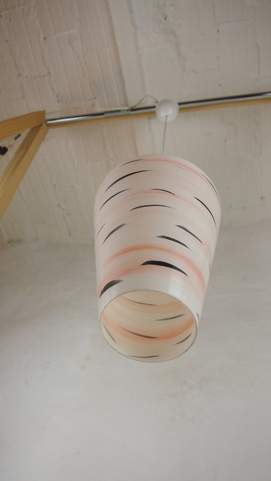 Image 1 of Rara lampada a sospensione francese in stile Mid-Century Modern nello stile di LUNEL