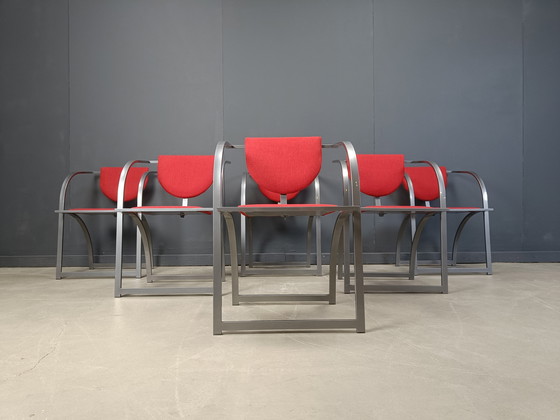 Image 1 of Sinus-Esszimmerstühle von KFF, 1990er Jahre, 6er-Set