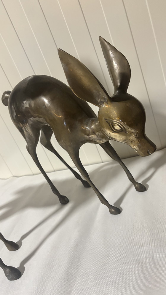 Image 1 of Set vintage in ottone "Bambi", composto da due pezzi. Anni '60.