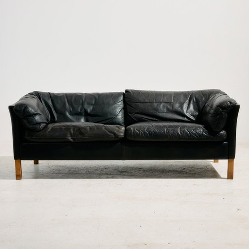 Divano in pelle danese MK11436 di Nielsen