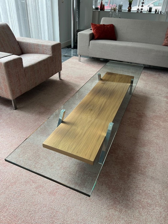 Exclusieve Van Beek B1 design salontafel – 225 cm – nieuwstaat – Coffee tables, Wood, Glass (photo 4 of 5)