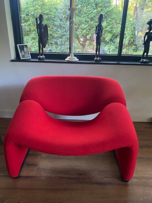 Originele Artifort fauteuil – Pierre Paulin – Rood – Label aanwezig