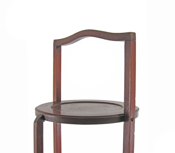 Mahogany Vintage Jugendstil Antique High Tea Cake Stand 19th Century, Storage cabinet, Wood, Brown, Art Deco (photo 5 of 12)