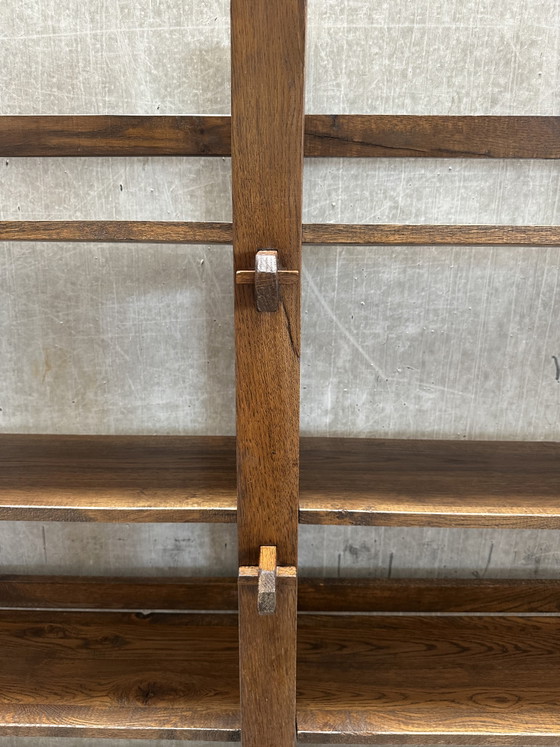 Image 1 of Vintage Wabi-Sabi - Brutalist solid oak wall cabinet