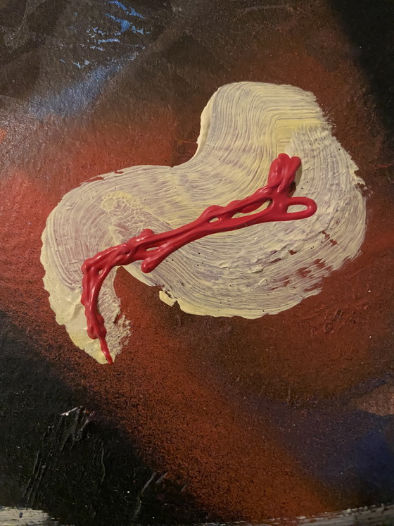 Image 1 of El Mora “I’m So Innocent” - oil painting - framed 84x104