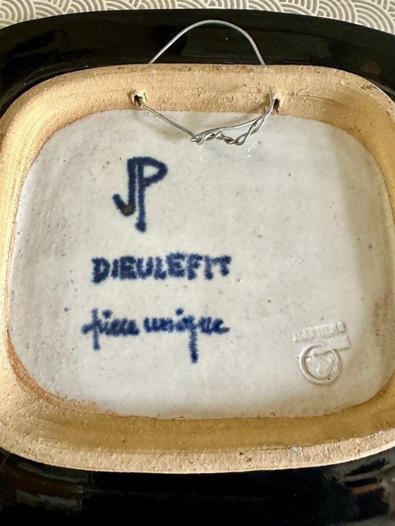 Image 1 of JACQUES POUCHAIN TABLEAU CERAMIQUE VINTAGE
