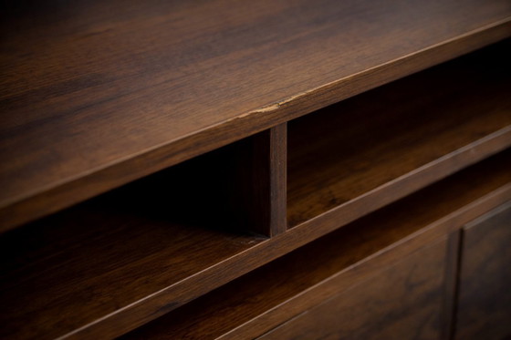 Image 1 of Vintage Mid-Century Scandinavian Modern Ambassador Console with Mirror from Fröseke Nybrofabriken Ab, 1970s, Set of 2