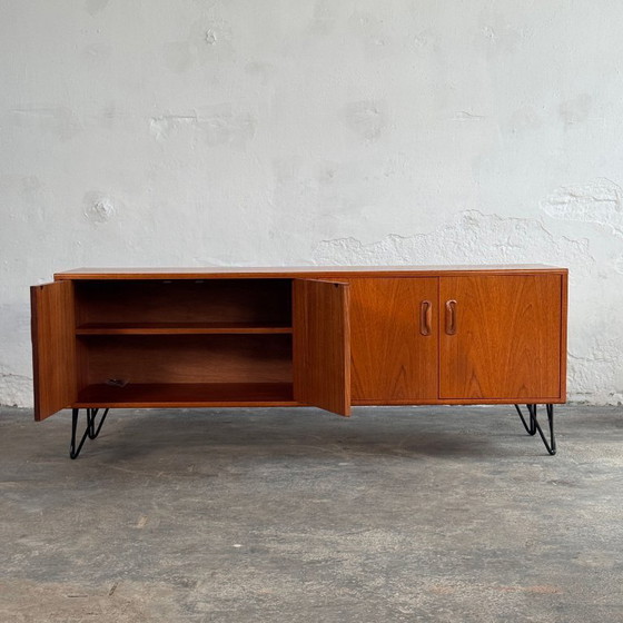 Image 1 of G-Plan Teak 4-Door Sideboard on Hairpin Legs, 1970