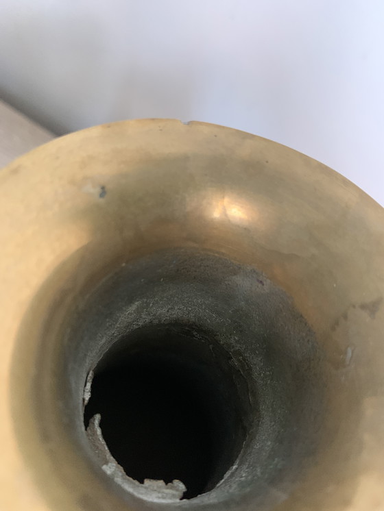 Image 1 of Vintage antieke Indiase messing vaas