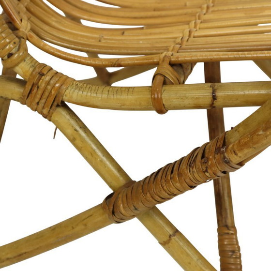 Image 1 of Poltrona vintage in rattan Rohé Noordwolde