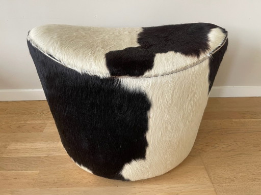 IKEA Niels Gammelgaard Puf Giratorio de Piel de Vaca 2006