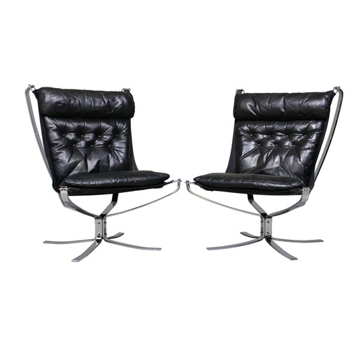 Set of Model Falcon Lounge Chairs by Sigurd Ressel for Vatne Mobler