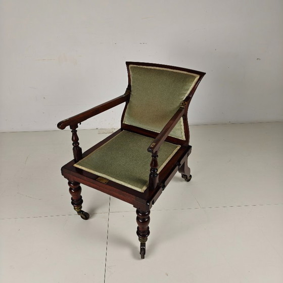 Rare Victorian Adjustable Armchair By J. Alderman, London – Wood (photo 4 of 15)