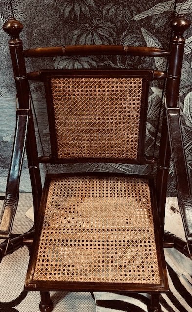 Image 1 of Set di 2 sedie pieghevoli da ufficiale militare da campagna