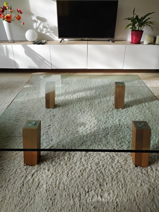Van Beek glass coffee table