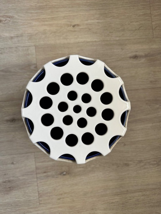 Gijs Bakker for Cor Unum, Duet Vase (1993), Dutch Design, Ceramic, Blue (photo 3 of 7)