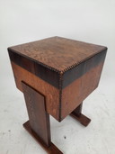 Tavolino laterale vintage in legno in stile Art Déco