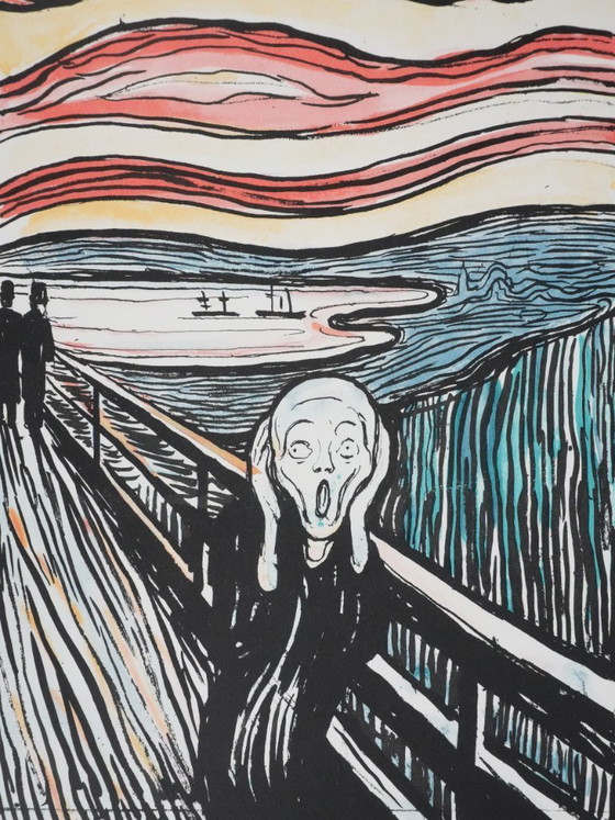 Edvard Munch: The Scream, Signed Lithograph – Lithographs & prints, Paper (photo 2 of 10)