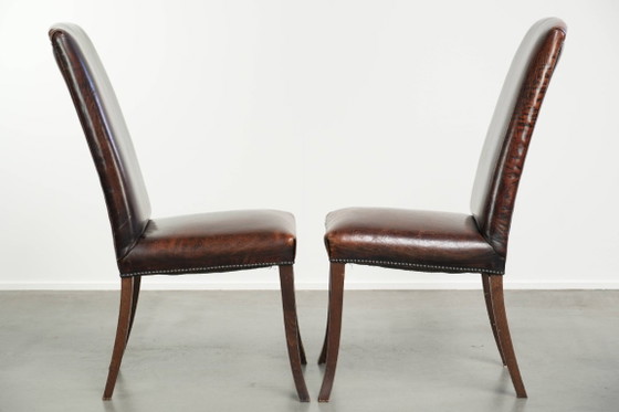 6x prachtige karaktervolle schapenleren eetkamerstoelen met de mooiste kleuren en een tijdloos design (photo 3 of 17)