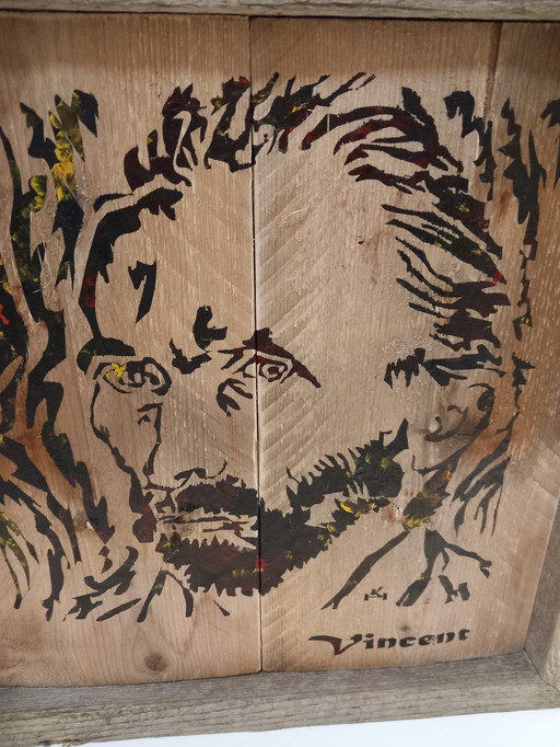 Van Gogh sobre madera