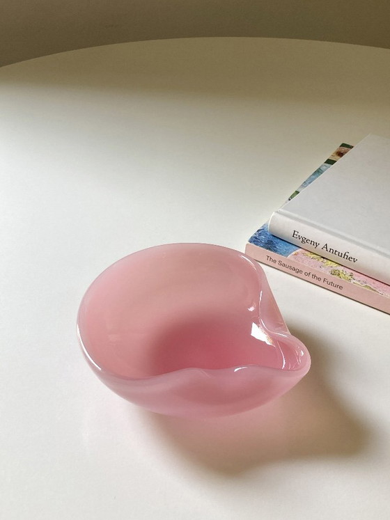 Image 1 of Posacenere vintage vetro Murano rosa opalino