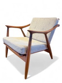 1 x Poltrona in teak Frederik Kayser Vatne Mobelfabrik Norvegia 1950