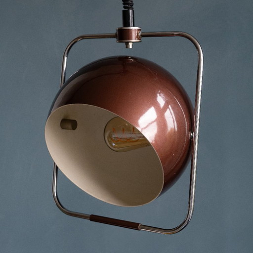 Bruine Gepo Jaren 70 Eyeball Hanglamp