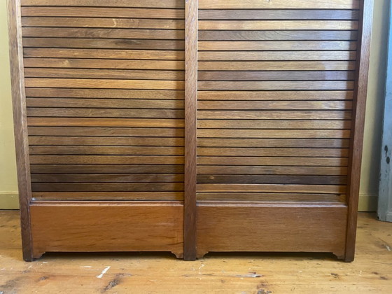 Image 1 of Armario con persiana enrollable Archivador Mueble para música Años 60 Francés