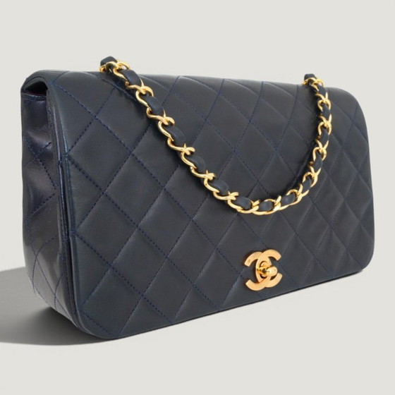 Image 1 of CHANEL FULL FLAP | NAVY BLUE