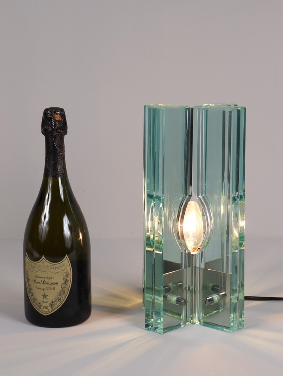 Image 1 of Set of 2 table lamps/glass objects by Giorgio Reggiori for Gallotti & Radice, 1960s, Italy