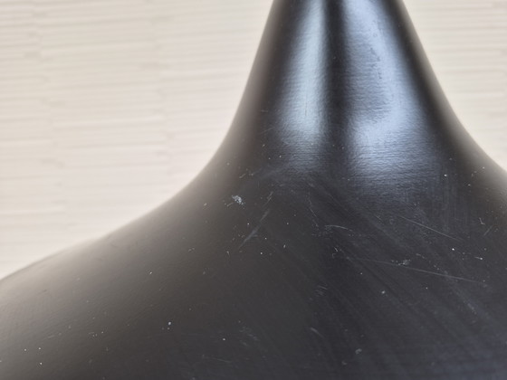 Image 1 of Heksenhoed lamp zwart metaal. Vintage hanglamp jaren 60.