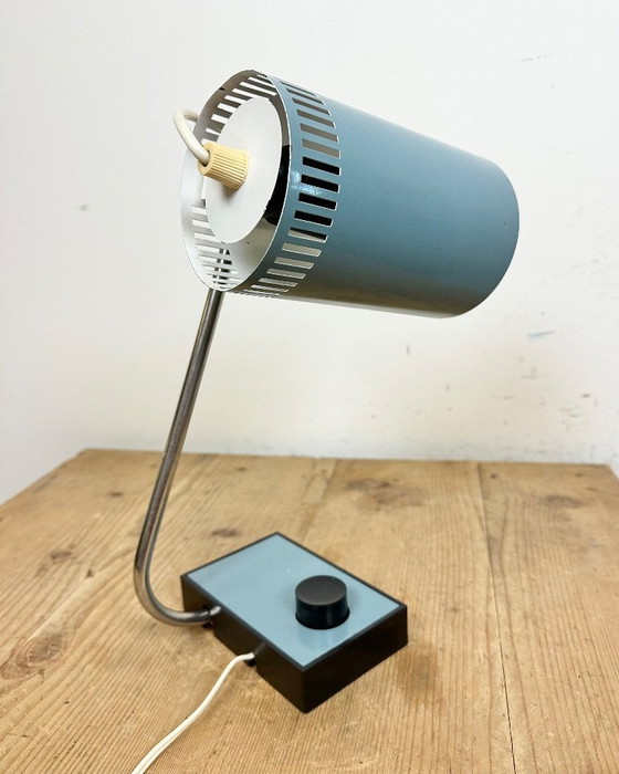 Image 1 of Vintage blauwe tafellamp, jaren 60