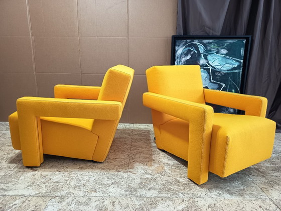 Image 1 of CASSINA 2x Poltrona 637 Utrecht 2024 (NUOVO, mai usato) in lana gialla KVDRAT € 6.600
