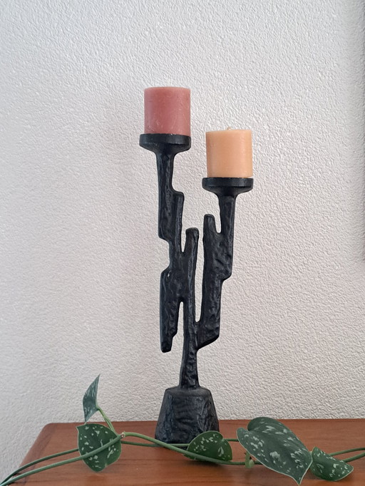 Chandelier brutaliste Horst Dalbech années 1960/70