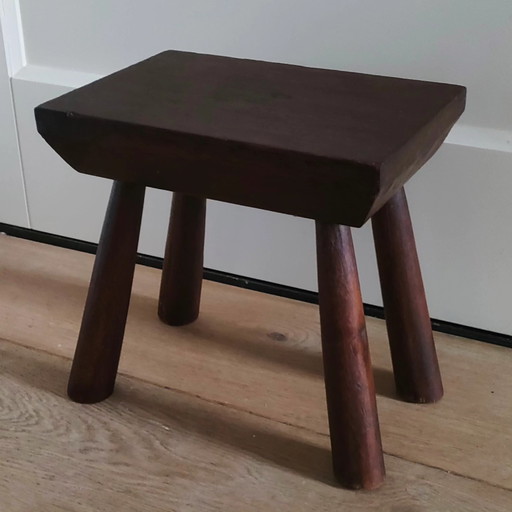 Tabouret Vintage '60s, '70s Tabouret Wabisabi Table à plantes Tabouret Brutaliste