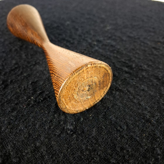 Image 1 of Vintage wooden candlestick Danish design 1970s