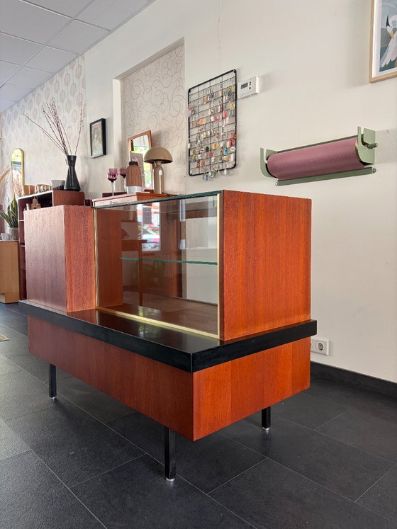 Comptoir Vintage avec Vitrine et Tiroir – Glass, Wood (photo 9 of 10)