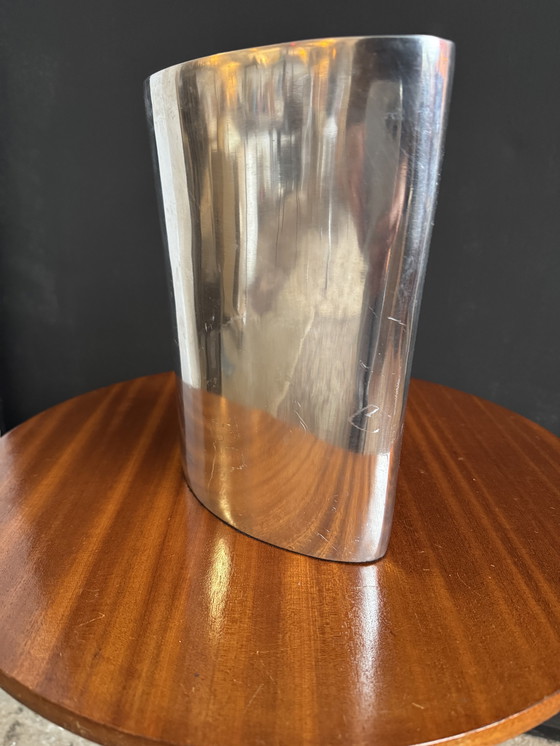 Image 1 of Vaso in alluminio spazzolato degli anni '80
