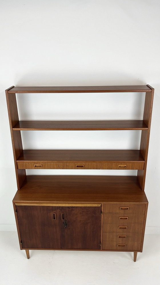 Swedish vintage teak veneer bookcase – Wall cabinet, Wood (photo 18 of 20)