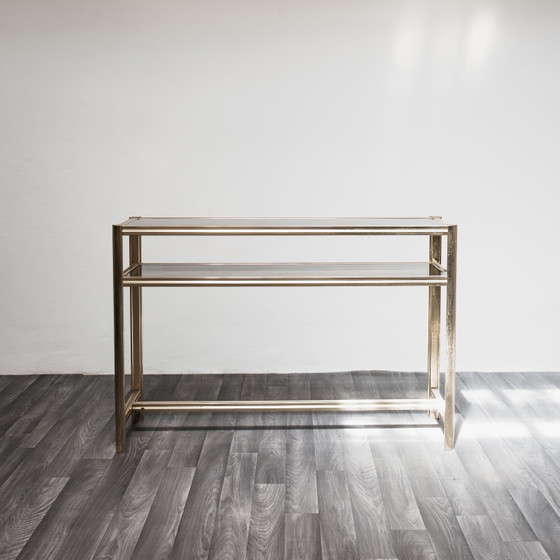 Image 1 of Console et miroir d'entrée style Hollywood Regency, antiquités modernes des années 1970