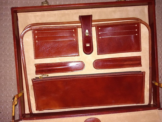 Image 1 of Elegante valigetta vintage in pelle italiana