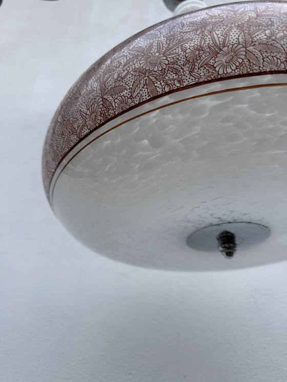 Image 1 of Lampadario in vetro Art Déco dalla Cecoslovacchia