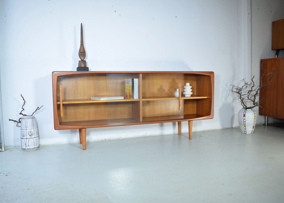 Image 1 of Exclusive Dyrlund Teak Sideboard Vintage Cabinet Dresser Bookshelf