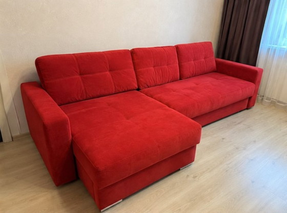 ¡Se vende un sofá rojo prácticamente nuevo! – Sofás esquineros, Metal, Textile (photo 3 of 5)